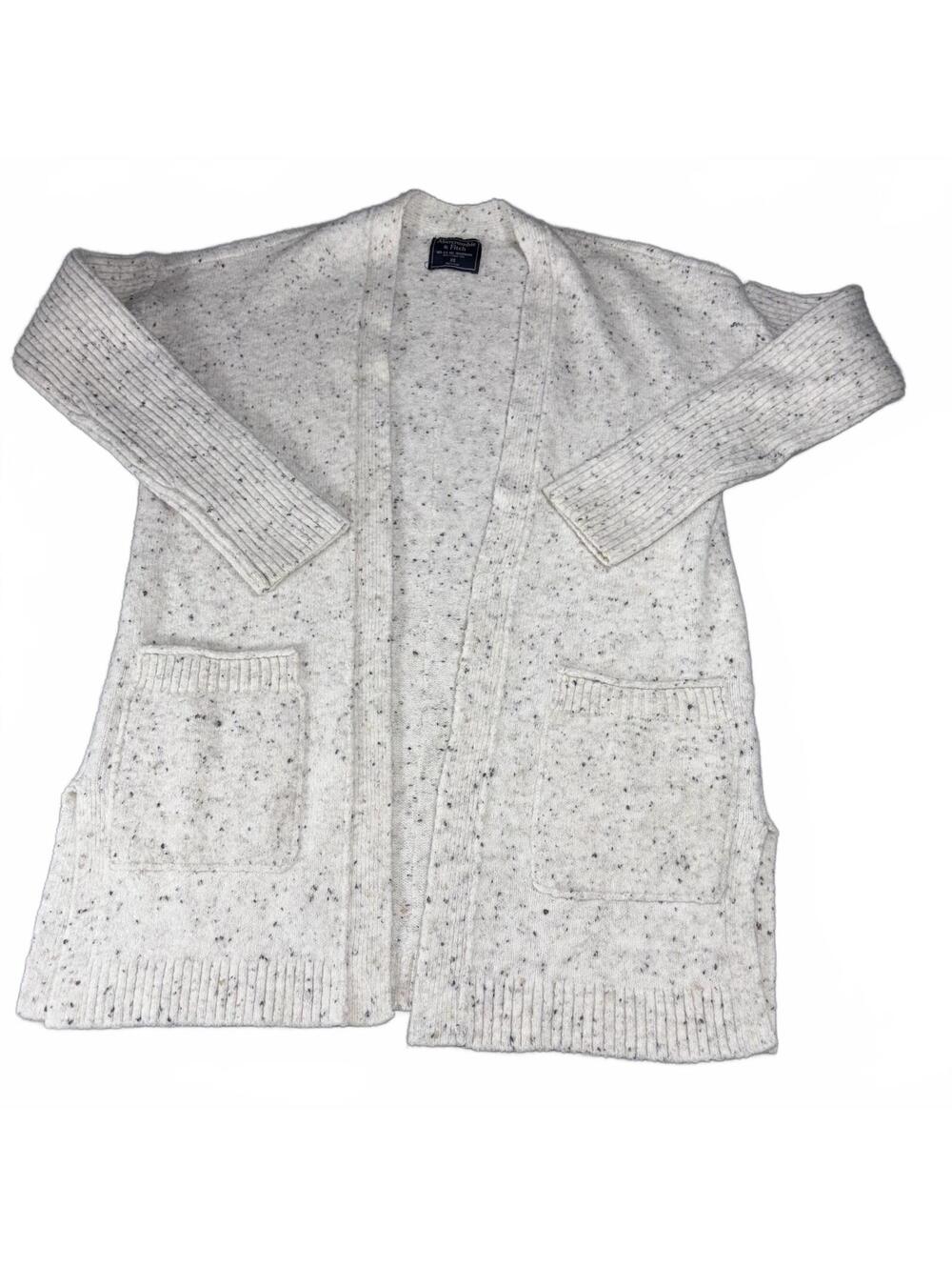Abercrombie & Fitch Speckled Knit Woman’s XS Cardigan Sweater Open Front Stylish - Picture 2 of 9